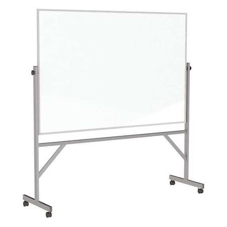 Dry Erase Board, Porcelain, 78 1/4 in, 77 in, Aluminum Frame, White, Matte MPN:ARM1M146