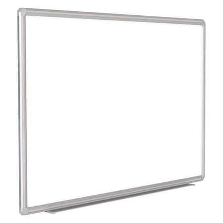Dry Erase Board, Porcelain, 48 in, 120 in, Aluminum Frame, White, Matte MPN:DFMGY410