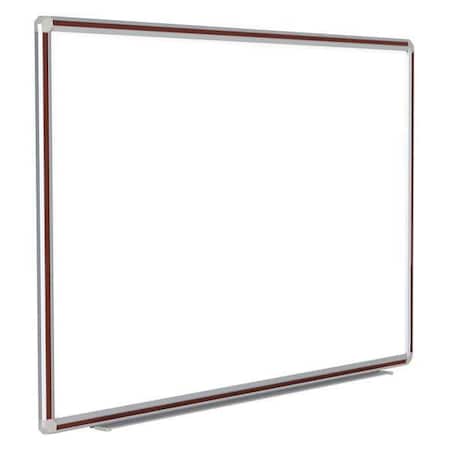 Dry Erase Board, Porcelain, 48 in, 72 in, Aluminum Frame, White, Matte MPN:DFMMH46