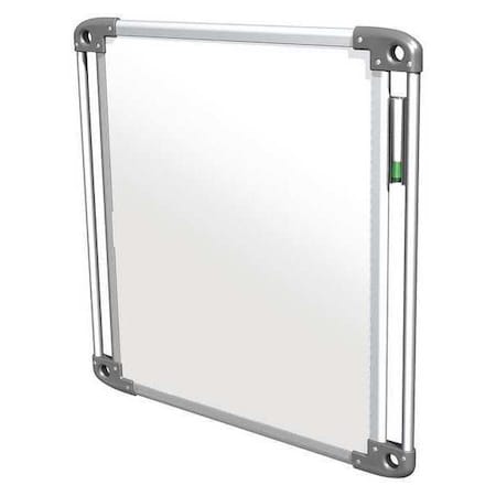 Dry Erase Board, Plastic, 27 7/8 in, 27 7/8 in, Aluminum Frame, White, Matte MPN:NEX101TM