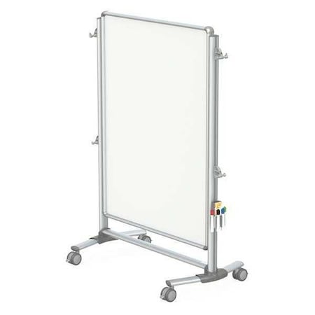 Dry Erase Board, Porcelain, 57 3/8 in, 40 3/8 in, Aluminum Frame, White, Matte MPN:NEX223MMP
