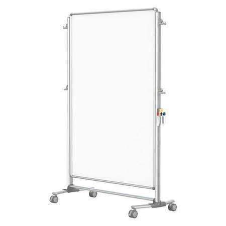 Dry Erase Board, Porcelain, 76 1/8 in, 52 3/8 in, Aluminum Frame, White, Matte MPN:NEX224MMP