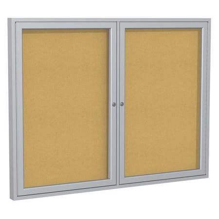 Enclosed Cork Bulletin Board 60x48