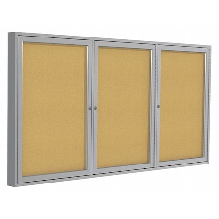 Enclosed Cork Bulletin Board 96x48
