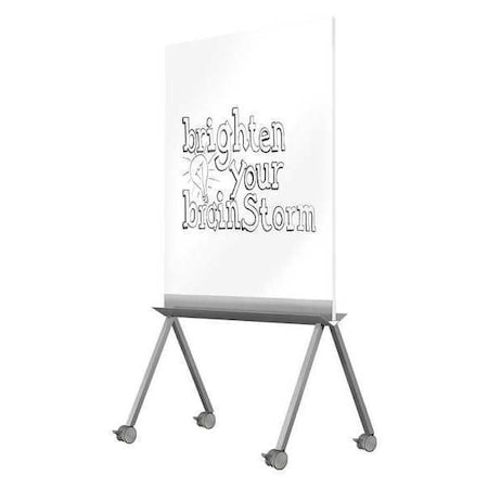 Dry Erase Board, Plastic, 68 1/2 in, 36 in, No Frame Frame, White, Gloss MPN:RM36SAWHN