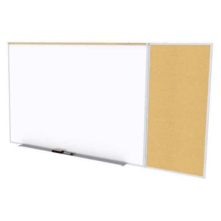 Combination Board, Cork, 48 7/16 in, 144 15/16 in, Aluminum Frame, White MPN:SPC412C-K