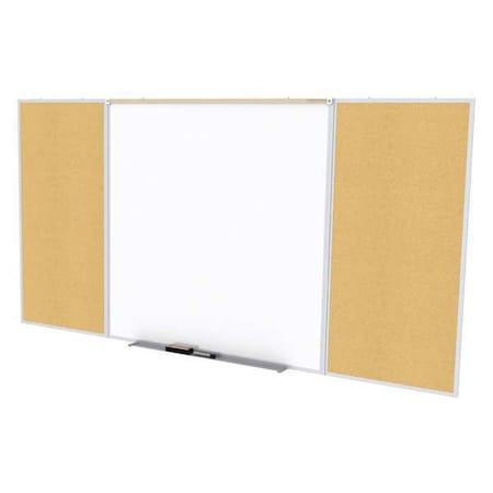 Combination Board, Cork, 48 7/16 in, 192 23/32 in, Aluminum Frame, White MPN:SPC416D-K