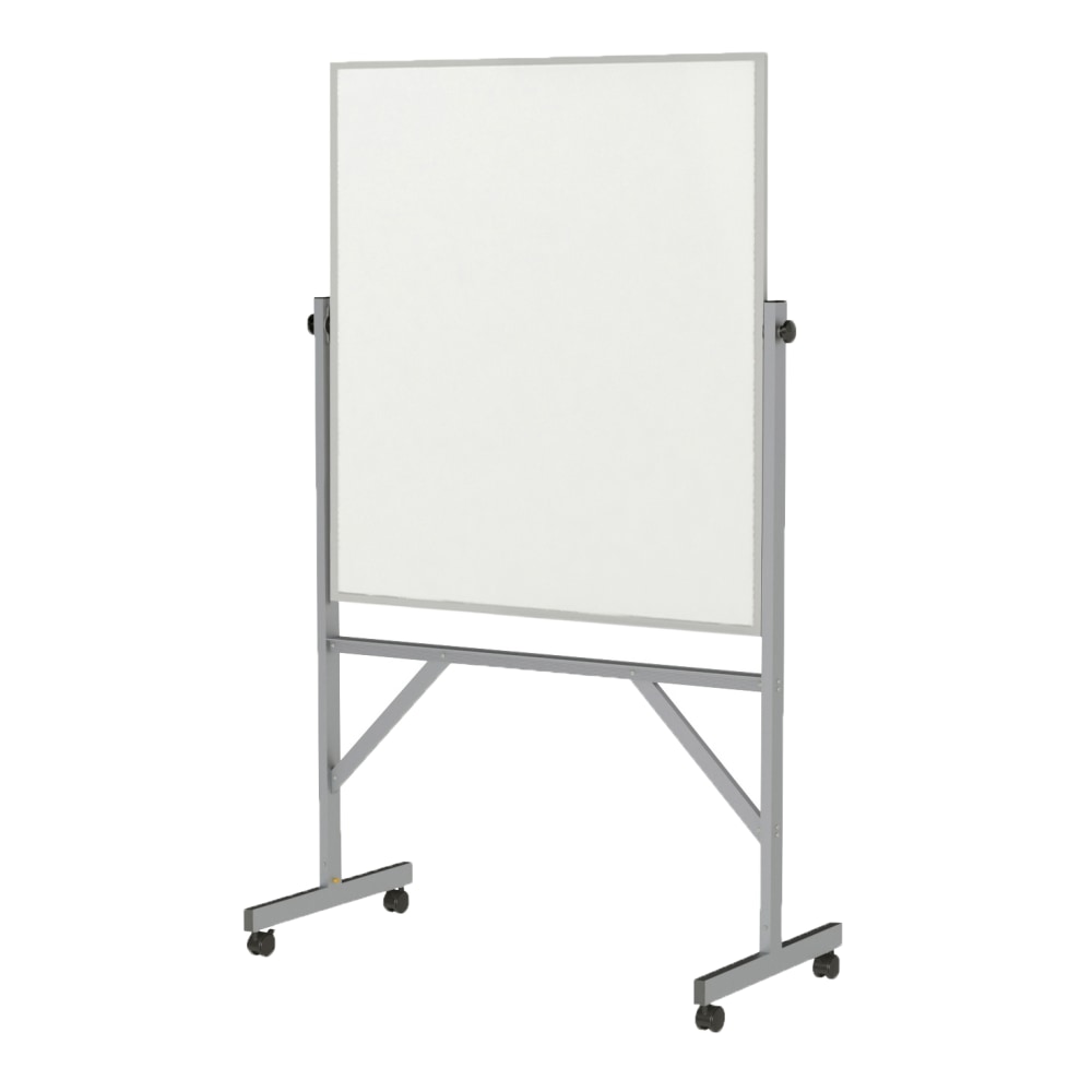 Ghent Reversible Natural Cork/Non-Magnetic Dry-Erase Whiteboard Board, 48in x 36in, Silver Aluminum Frame MPN:ARMK43