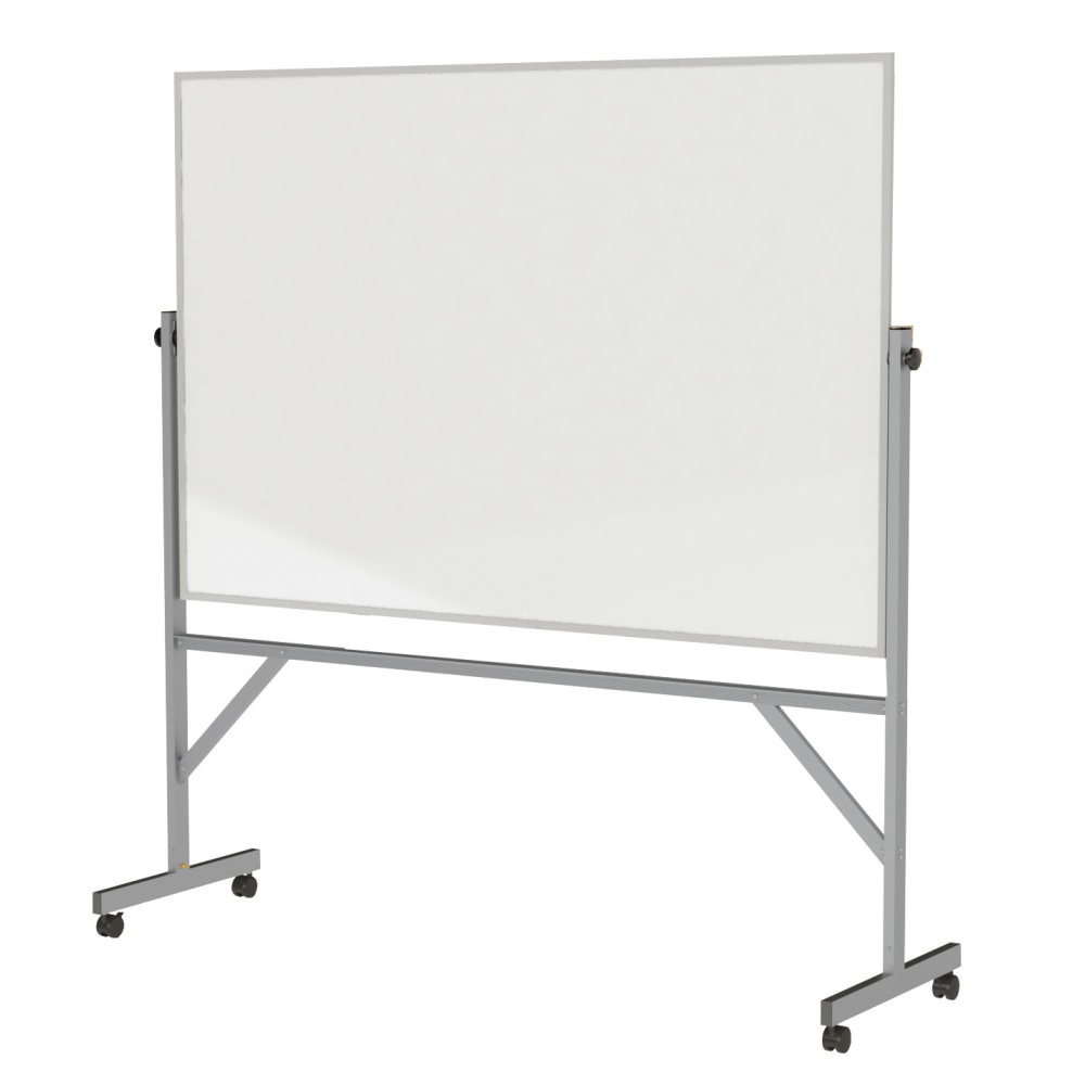 Ghent Reversible Natural Cork/Non-Magnetic Dry-Erase Whiteboard Board, 78 1/8in x 77 1/4in, Silver Aluminum Frame MPN:ARMK46