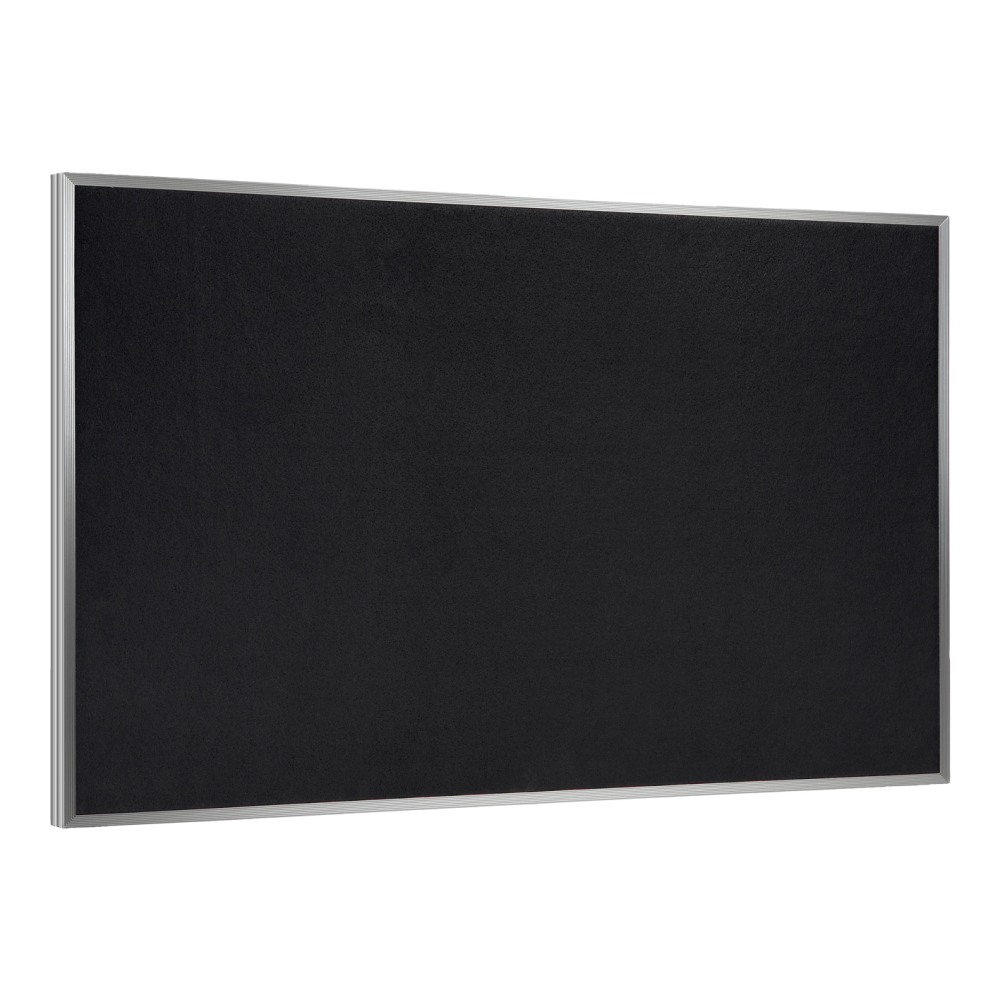 Ghent Rubber Bulletin Board, 48 1/2in x 120 1/2in, 90% Recycled, Black Aluminum Frame MPN:ATR410-BK