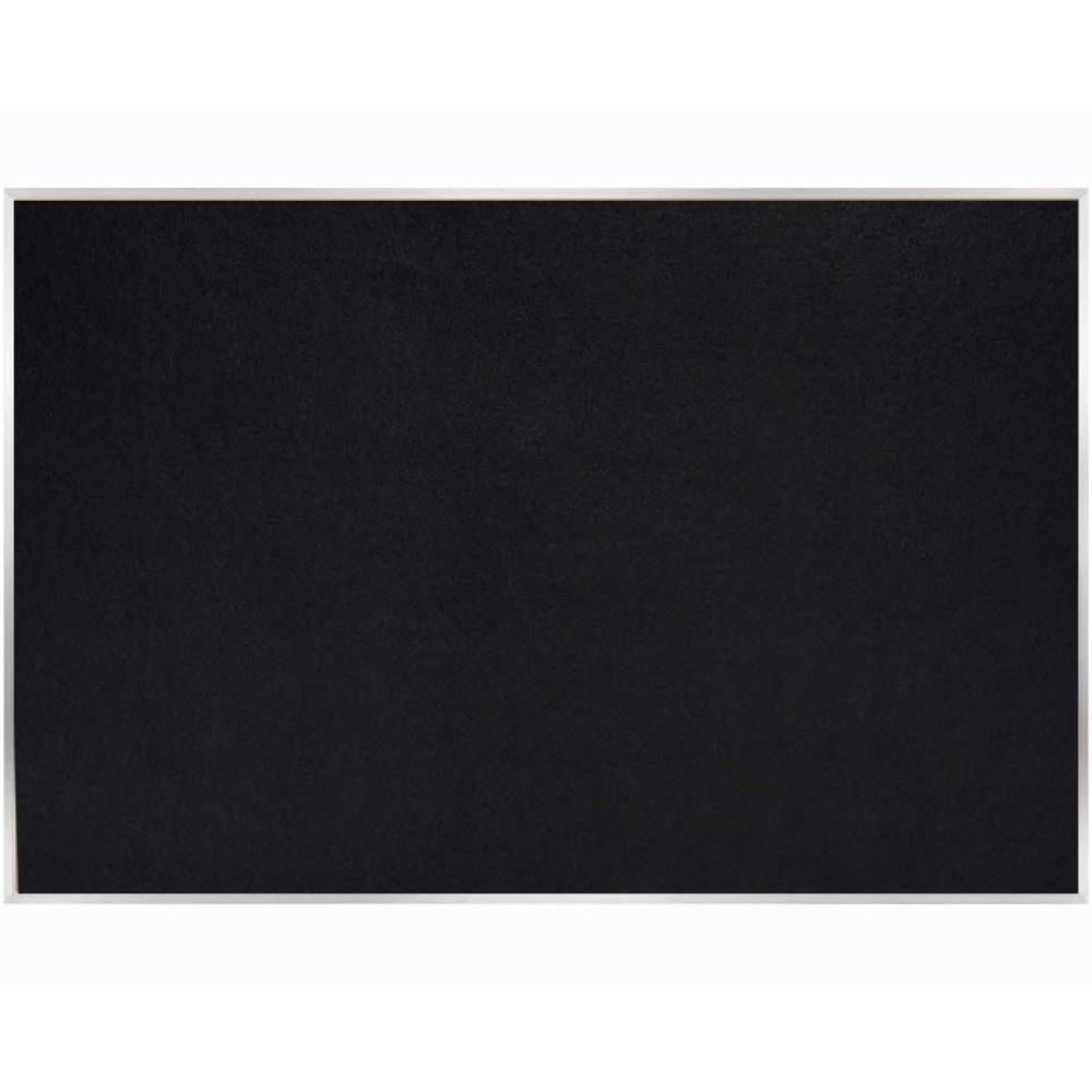 Ghent Rubber Bulletin Board, 48 1/2in x 60 1/2in, 90% Recycled, Black Satin Aluminum Frame MPN:ATR45-BK