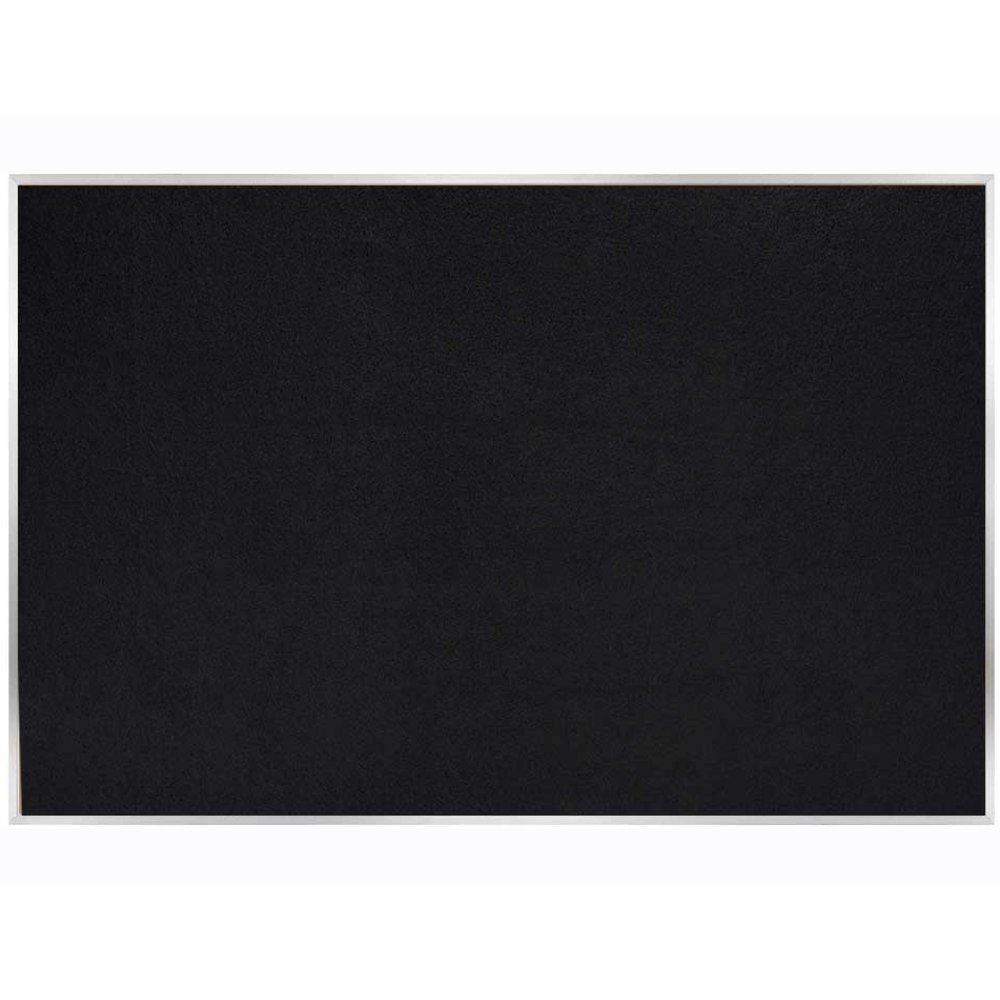 Ghent Rubber Bulletin Board, 48 1/2in x 72 1/2in, 90% Recycled, Black Satin Aluminum Frame MPN:ATR46-BK
