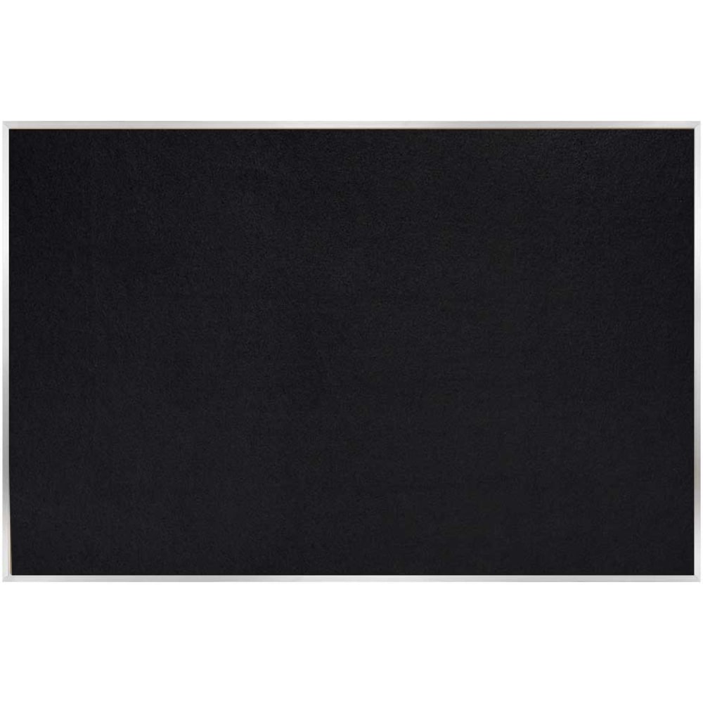 Ghent Rubber Bulletin Board, 48in x 96in, 90% Recycled, Black Satin Aluminum Frame MPN:ATR48-BK