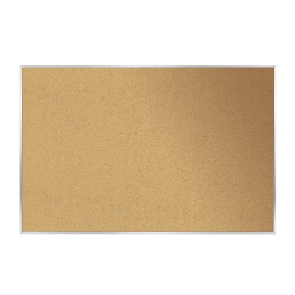 Ghent Cork Bulletin Board, 24in x 36in, Aluminum Frame With Silver Finish MPN:GH-13231