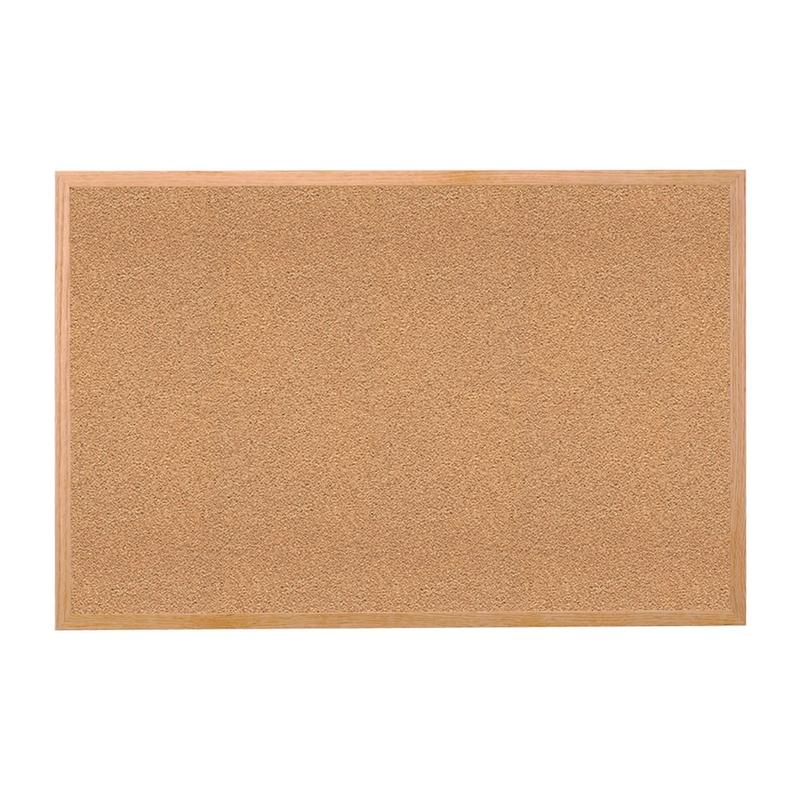 Ghent Cork Bulletin Board, 24in x 36in, Wood Frame With Brown Finish MPN:GH-14231