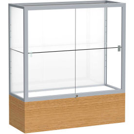 Reliant Counter Case White Back Satin Frame Autumn Oak Base 36
