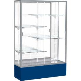 Spirit Display Case Navy Base Satin Frame Mirror Back 48