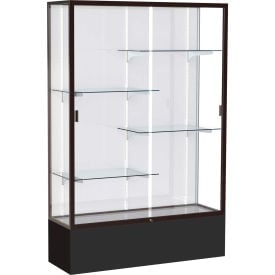 Spirit Display Case Black Base Bronze Frame White Back 48