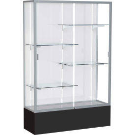 Spirit Display Case Black Base Satin Frame White Back 48