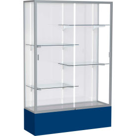 Spirit Display Case Navy Base Satin Frame White Back 48