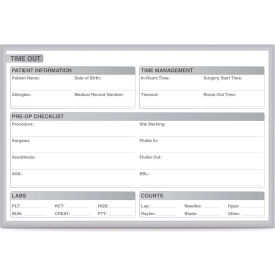 Ghent Time Out Graphic Whiteboard - Magnetic Steel Surface - 2' x 3' - Silver Frame GRPM312T-23