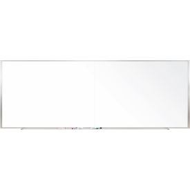 Ghent® M1 Two-Piece Porcelain Magnetic Whiteboard with Aluminum Frame 120