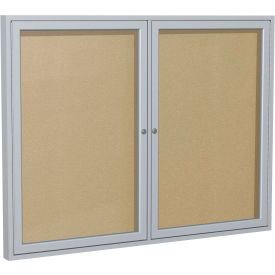 Ghent Enclosed Bulletin Board Outdoor 2 Door 48