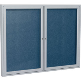 Ghent Enclosed Bulletin Board Outdoor 2 Door 48