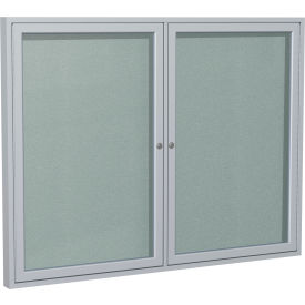 Ghent Enclosed Bulletin Board Outdoor 2 Door 60