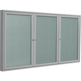 Ghent Enclosed Bulletin Board Outdoor 3 Door 72