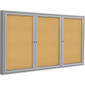Ghent Enclosed Bulletin Board 3 Door 96