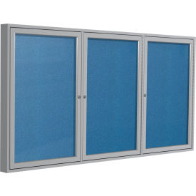 Ghent Enclosed Bulletin Board Outdoor 3 Door 96