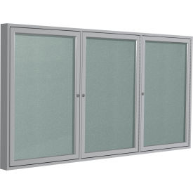 Ghent Enclosed Bulletin Board Outdoor 3 Door 96