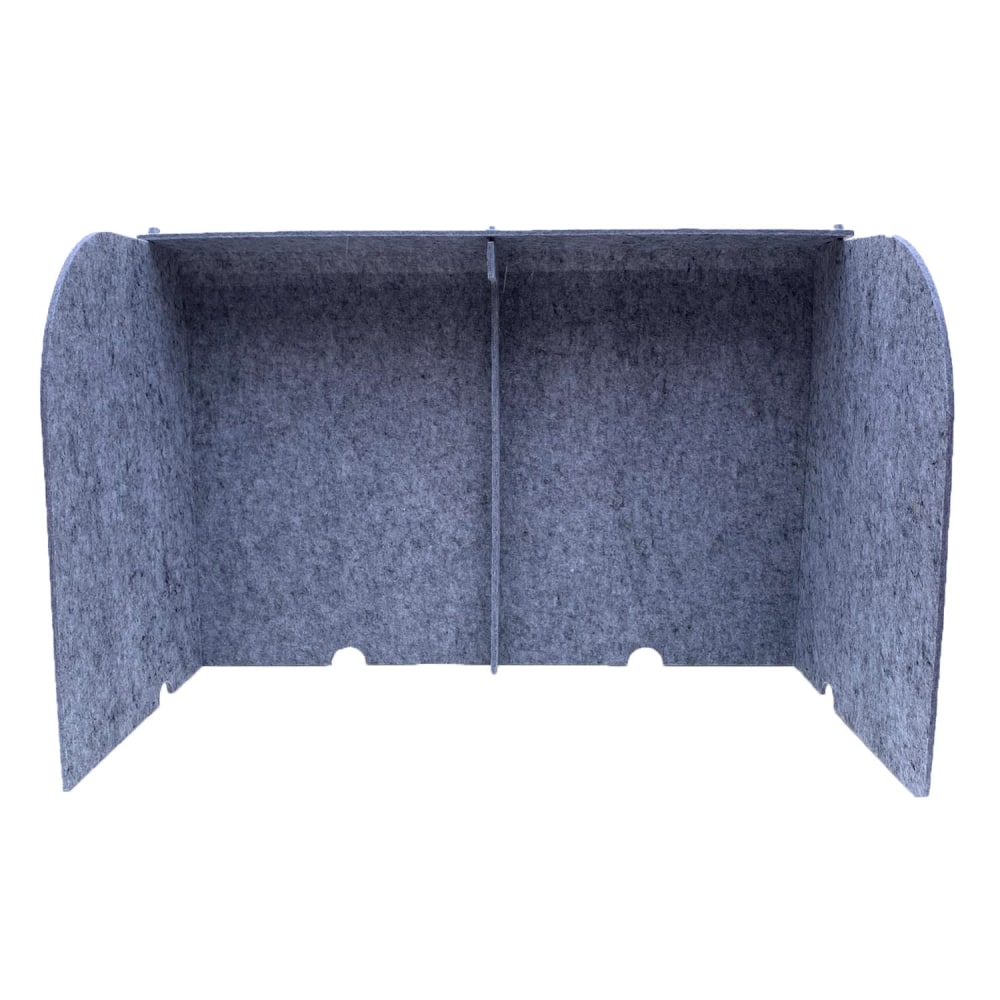 Ghent Acoustic Desktop Surround Protection Screen, 24inH x 36inW x 18inD, Silver MPN:ADS2436SIL