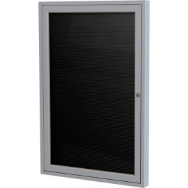 Ghent Enclosed Letter Board - Indoor - Flannel - Silver Frame - 24