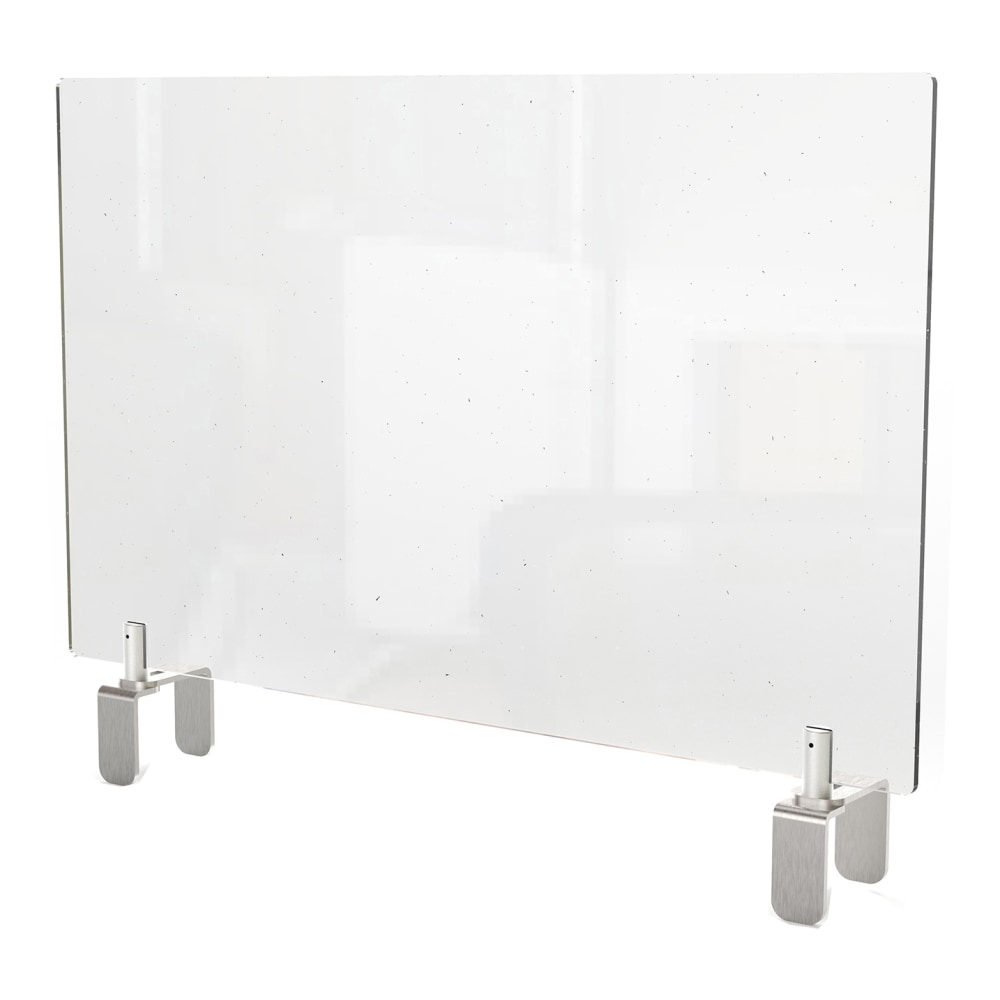 Ghent Partition Extender, Attached Clamp, 18inH x 29inW x 3-7/8inD, Clear MPN:PEC1829-A