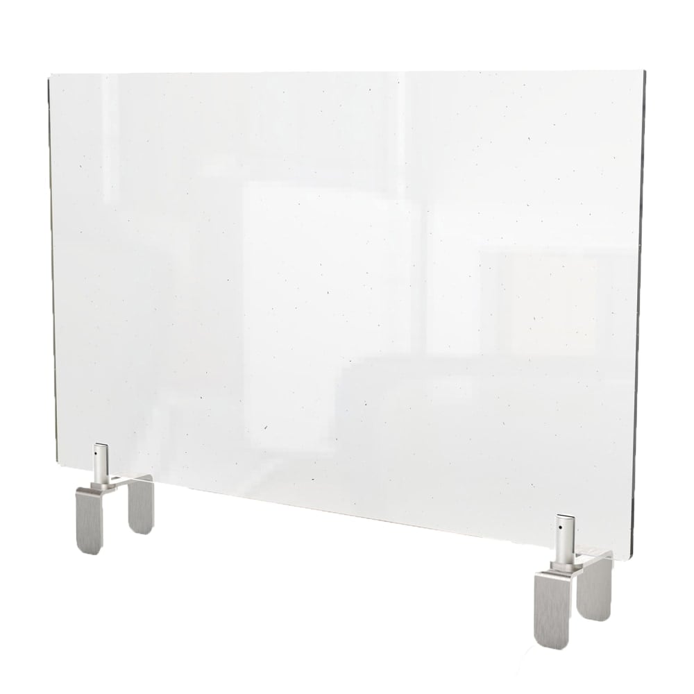 Ghent Partition Extender, Attached Clamp, 18inH x 36inW x 3-7/8inD, Clear MPN:PEC1836-A