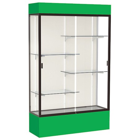 Lighted Floor Display Case 48x80x16, Plaque MPN:3174PB-BZ-KG