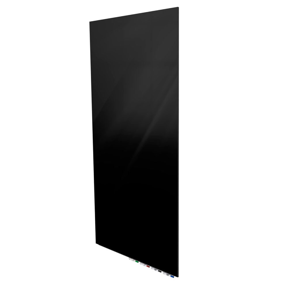 Ghent Aria Low-Profile Magnetic Glass Whiteboard, 48in x 36in, Black MPN:ARIASM43BK
