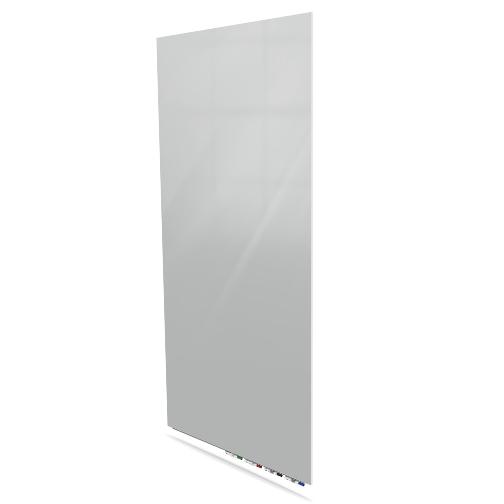 Ghent Aria Low-Profile Magnetic Glass Whiteboard, 48in x 36in, Gray MPN:ARIASM43GY