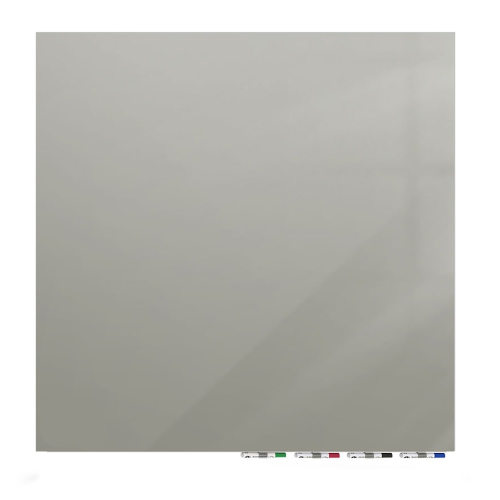 Ghent Aria Low Profile Glassboard, Magnetic, 48inH x 48inW, Square, Gray MPN:ARIASM44GY