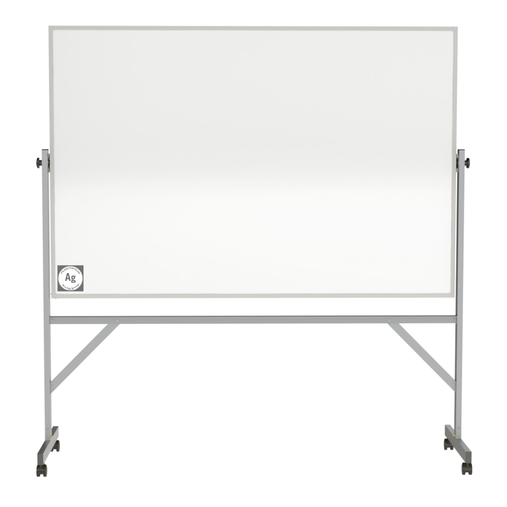 Ghent Reversible Magnetic Hygienic Porcelain Whiteboard, Aluminum Frame, 48inH x 72inW, White MPN:ARM4M446