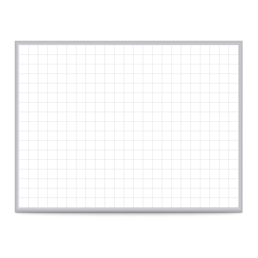 Ghent Grid Magnetic Dry-Erase Whiteboard, 24in x 36in, Aluminum Frame With Silver Finish MPN:GRPM322G-23