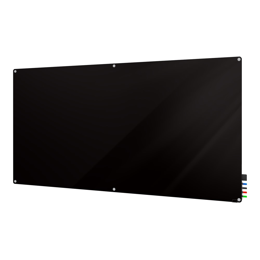 Ghent Harmony Magnetic Glass Unframed Dry-Erase Whiteboard, 48in x 60in, Black MPN:HMYRM45BK