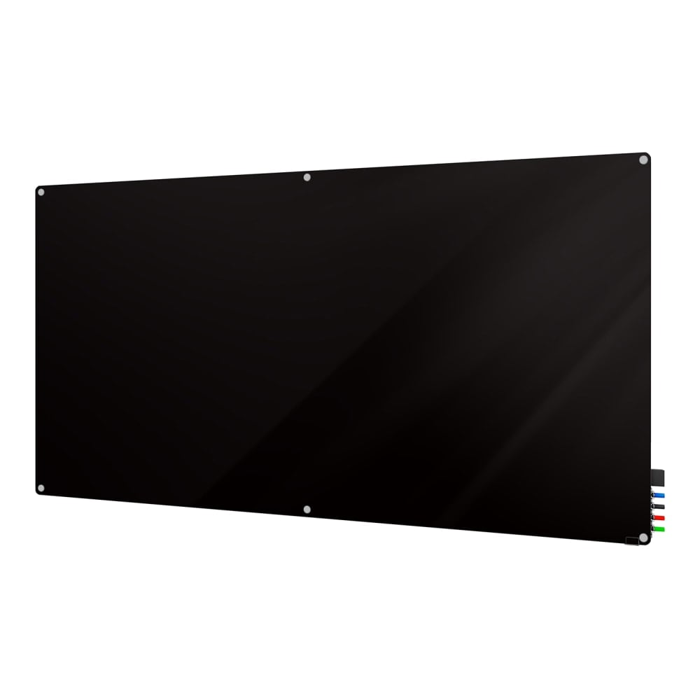 Ghent Harmony Magnetic Glass Unframed Dry-Erase Whiteboard, 48in x 72in, Black MPN:HMYRM46BK