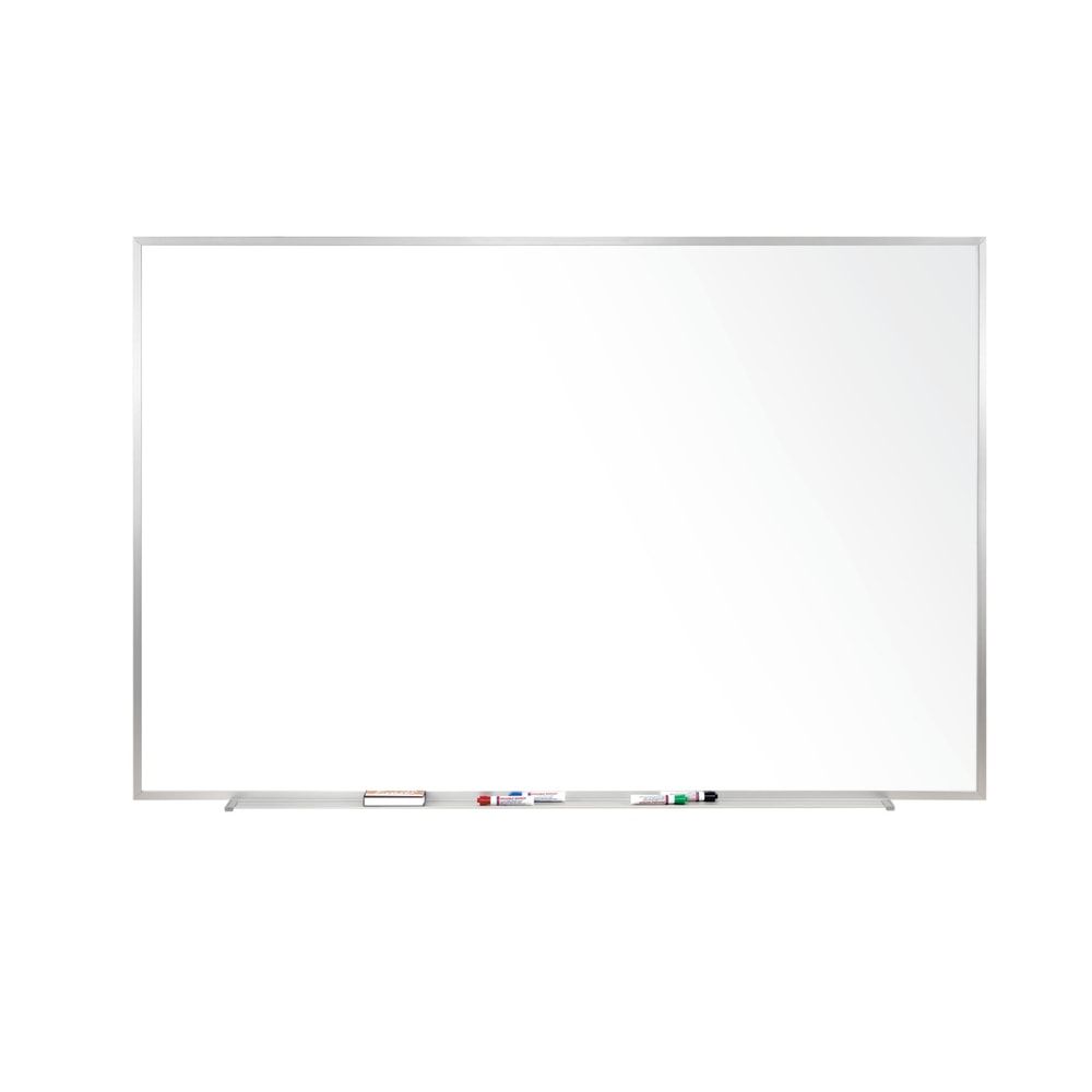 Ghent Magnetic Porcelain Dry-Erase Whiteboard, 48in x 144in, Aluminum Frame With Silver Finish MPN:M1-412-4