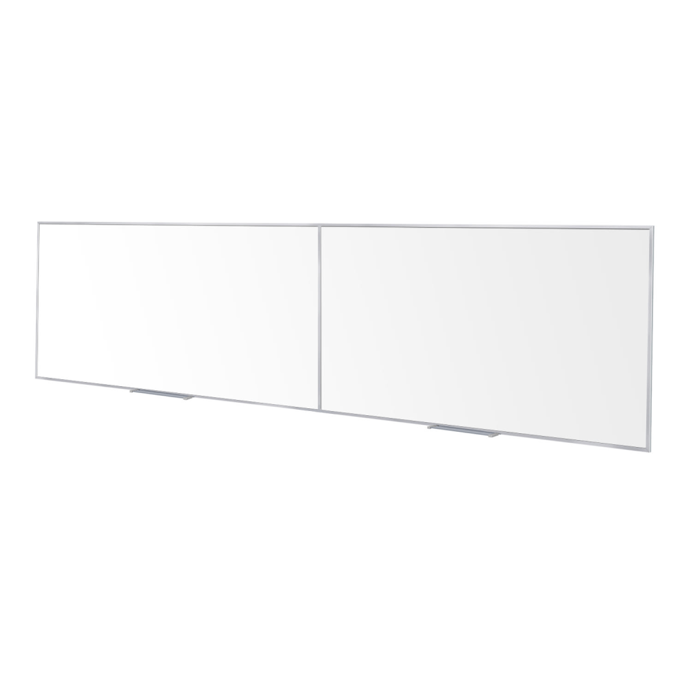 Ghent Magnetic Dry-Erase Whiteboard, Porcelain, 48-1/2in x 193in, White, Satin Aluminum Frame MPN:M1-416-4