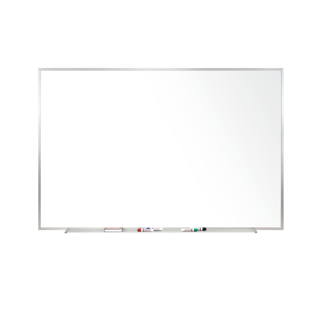Ghent Magnetic Dry-Erase Whiteboard, 48in x 72in, Aluminum Frame With Silver Finish MPN:M1-46-4