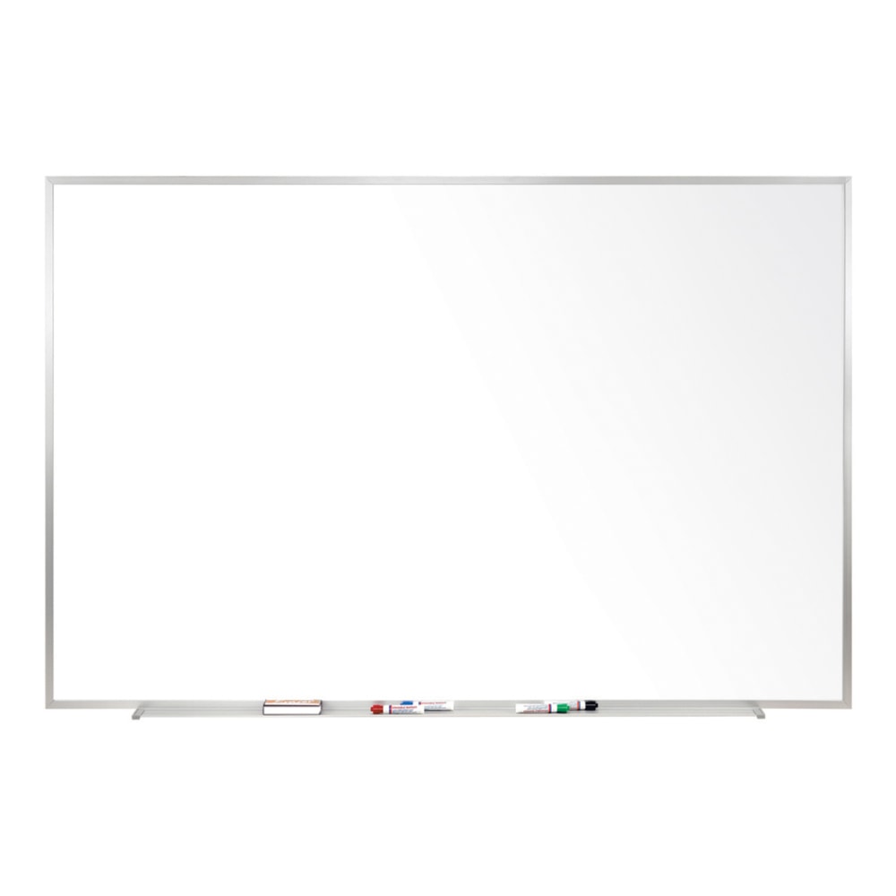 Ghent Magnetic Porcelain Dry-Erase Whiteboard, 48in x 96in, Aluminum Frame With Silver Finish MPN:M1-48-4