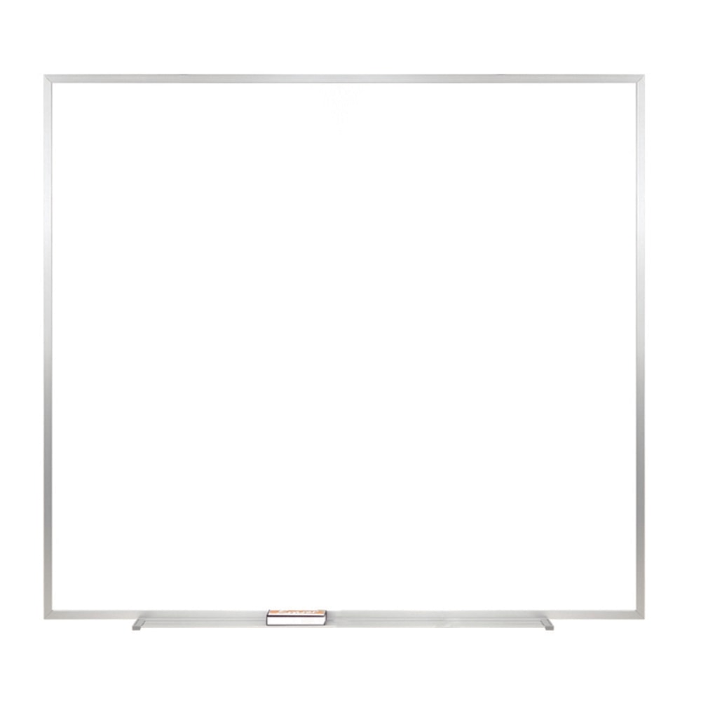 Ghent M2 Non-Magnetic Dry-Erase Whiteboard, 48 1/2in x 48 1/2in, Satin Aluminum Frame MPN:M2-44-4
